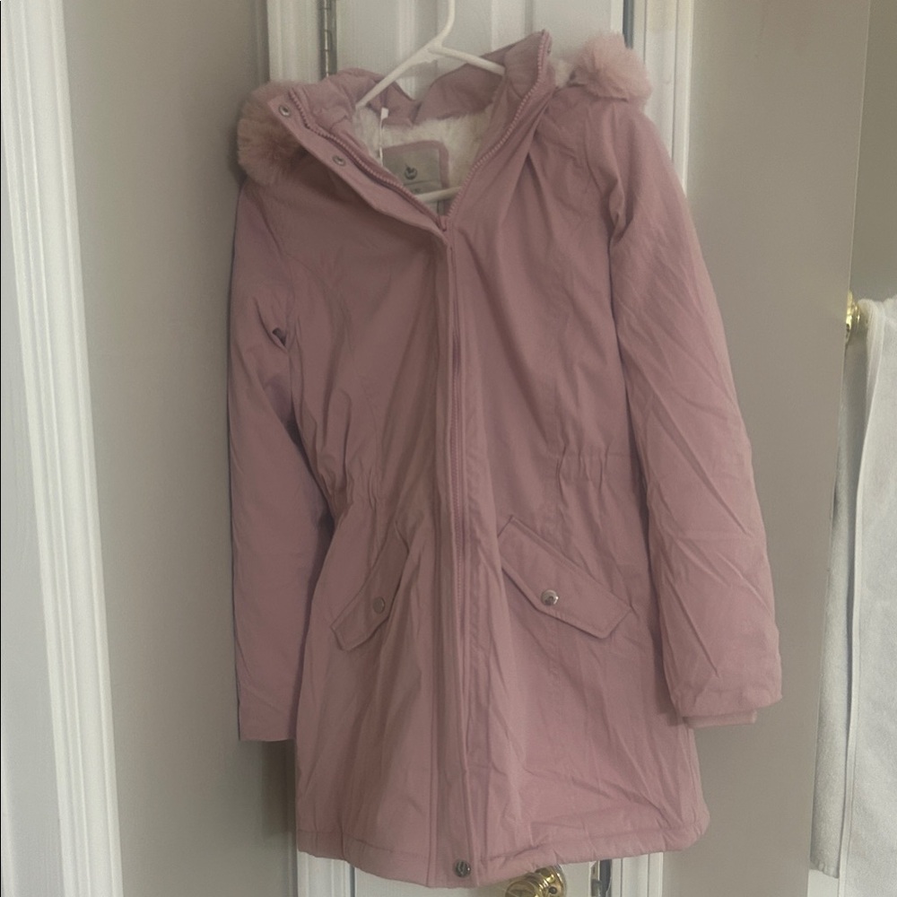 Kids Pink Hooded Jacket